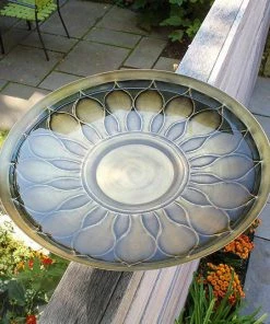 Achla African Daisy Bird Bath With Over Rail Bracket