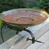 Achla Red African Daisy Bird Bath With Over Rail Bracket