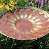 Achla Standing Bird Baths Red African Daisy Bird Bath With Stake