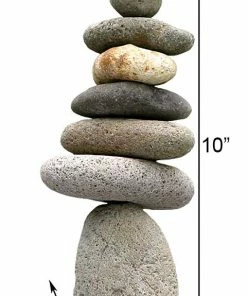 Ancient Graffiti Seven Stone Cairn, 10"H Statues