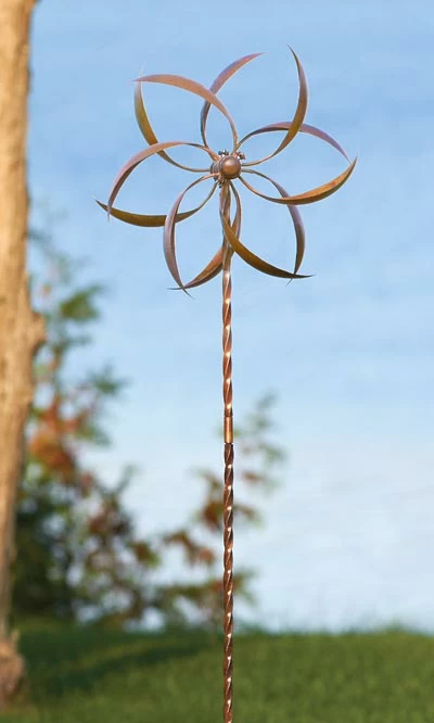 Ancient Graffiti Kinetic Copper Colored Feather 62.5" Spinner 3 Ancient Graffiti Kinetic Copper Colored Feather 62.5" Spinner