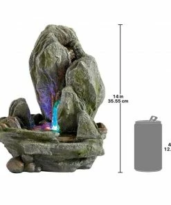 Design Toscano Boulder Falls Cascading Tabletop Fountain