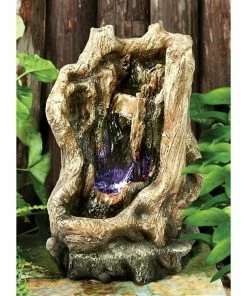 Design Toscano Fountains Pendulum Point Cascading Illuminated Tabletop Fountain