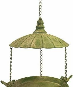 Esschert Design Hanging Feeders Aged Metal Green Hanging Bird Feeder