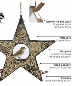 Good Directions Hanging Feeders Star Shaped Fly Through Bird Feeder