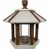 Green Meadow Houses & Feeders Polywood Recycled Plastic Gazebo Bird Feeder, Brown And Gray Post / Pole Mounted Feeders