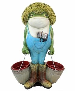 Design Toscano Buckets The Garden Frog Statue