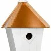 Home Bazaar Decorative Houses Paxton Hanging Bird House With Copper Roof 1 Home Bazaar Decorative Houses Paxton Hanging Bird House With Copper Roof