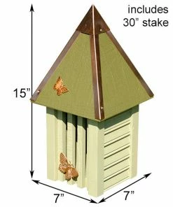 Butterflies Heartwood Flutterbye Butterfly House & Pole, Celery