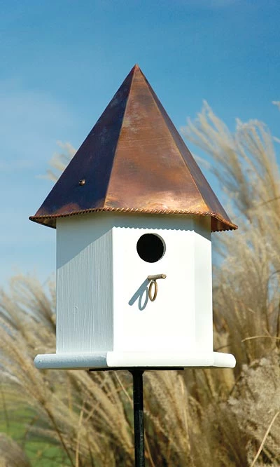 Heartwood Copper Songbird Deluxe Bird House, Brown Roof 3 Heartwood Copper Songbird Deluxe Bird House, Brown Roof