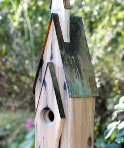 Post / Pole Mounted Houses Heartwood Graceland Bird House, Weathered White
