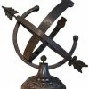 Rome Industries Armillary Brown Aluminum 10" Sundial With Sunbursts