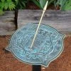 Rome Industries Happiness Brass Verdigris 9.875" Sundial Lawn & Garden