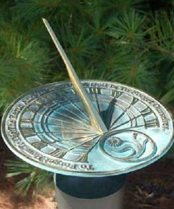 Rome Industries Gardeners Reflection Brass Verdigris 10" Sundial Lawn & Garden
