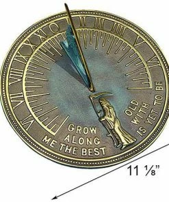 Rome Industries Father Time Brass Verdigris 11.125" Sundial
