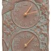Whitehall Products Lawn & Garden Cardinal Copper Verdi 13.5" Clock & Thermometer