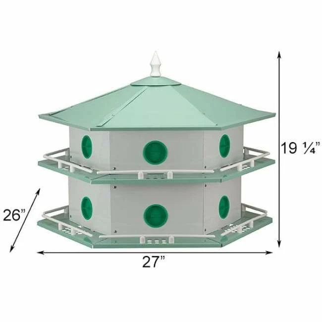 Heath Mfg Aluminum 12-Room Deluxe Purple Martin House Post / Pole Mounted Houses 4 Heath Mfg Aluminum 12-Room Deluxe Purple Martin House Post / Pole Mounted Houses