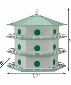 Heath Mfg Post / Pole Mounted Houses Aluminum 18-Room Deluxe Purple Martin House