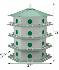 Heath Mfg Aluminum 24-Room Deluxe Purple Martin House Post / Pole Mounted Houses