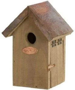 Esschert Design Antique Wash Wren House With Copper Colored Roof