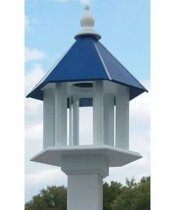 A Wing And A Prayer Decorative Feeders Azalea Bird Feeder With Cobalt Blue Roof