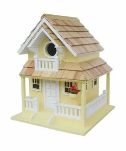 Home Bazaar Decorative Houses Backyard Cottage Yellow Bird House
