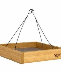 Nature's Way Bamboo Tray Bird Feeder Hanging Feeders