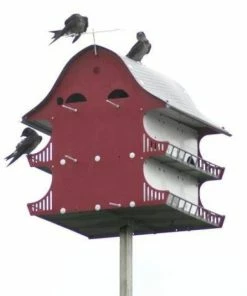 S&K Mfg Purple Martin Houses Barn And Perch 16 Room Purple Martin House