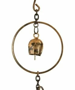 Ancient Graffiti Lawn & Garden Bell Rain Chain, Copper