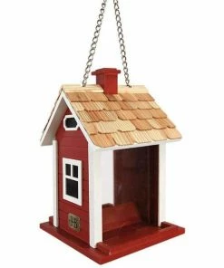 Home Bazaar Bellport Cottage Holiday Red Bird Feeder