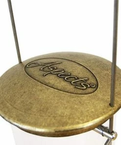 Aspects Big Tube Antique Brass Wild Bird Feeder Hanging Feeders