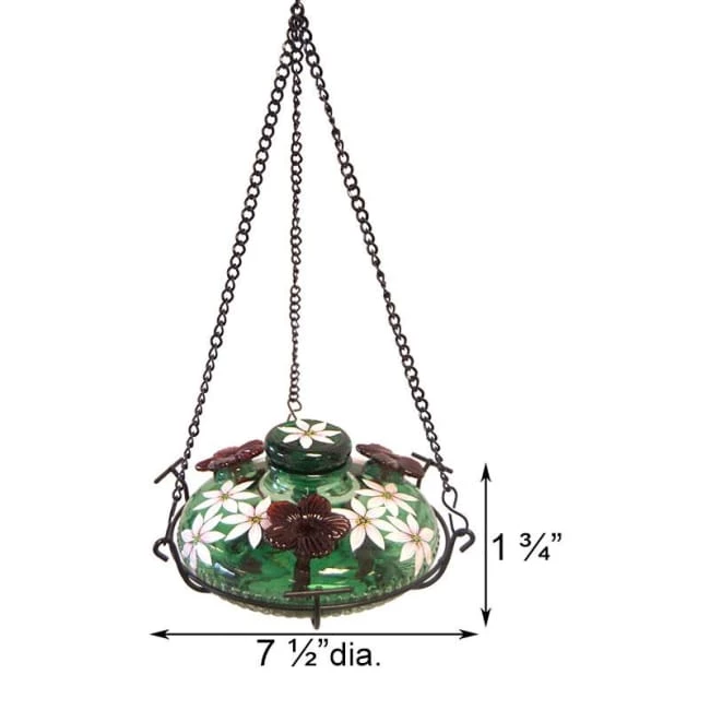 Parasol Bloom Botanica Hummingbird Feeder With Perch, Green 4 Parasol Bloom Botanica Hummingbird Feeder With Perch, Green