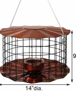 Erva Tool & Die Caged Copper Colored Bluebird Feeder