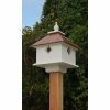 A Wing And A Prayer Decorative Houses Carriage Bird House With Hammered Copper Colored Metal Roof