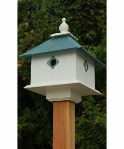 A Wing And A Prayer Carriage Bird House With Verdigris Roof