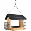 Nature's Way Cedar Hopper Bird Feeder With Suet Cages, Small