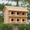 Heath Mfg Post / Pole Mounted Houses Cedar Purple Martin House W/ Round Entrance Holes