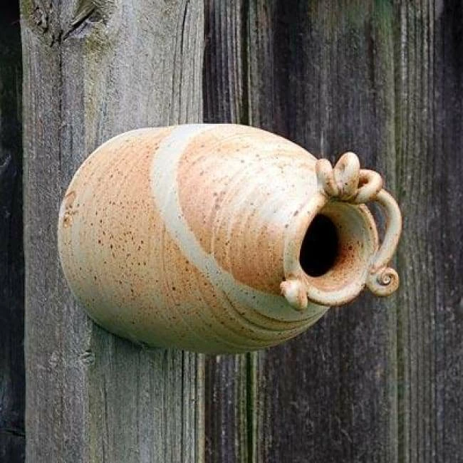 Anthony Stoneware Post / Pole Mounted Houses Ceramic Bottle Butternut Bird House 3 Anthony Stoneware Post / Pole Mounted Houses Ceramic Bottle Butternut Bird House