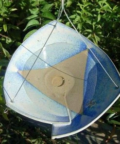 Anthony Stoneware Ceramic French Blue Small Bird Bath 7 Anthony Stoneware Ceramic French Blue Small Bird Bath