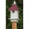 A Wing And A Prayer Decorative Houses Classic Bluebird House With Merlot Red Roof
