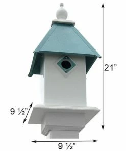 A Wing And A Prayer Decorative Houses Classic Bluebird House With Verdigris Roof