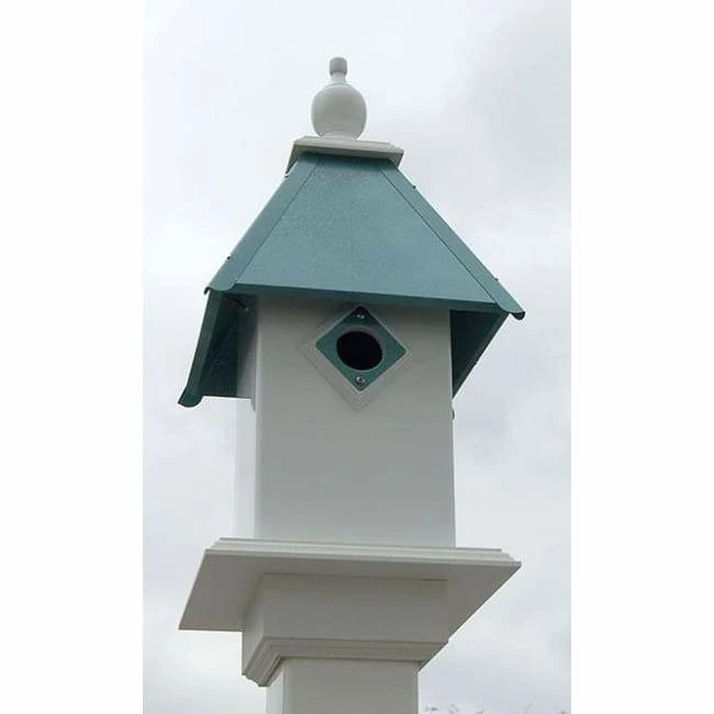 A Wing And A Prayer Decorative Houses Classic Bluebird House With Verdigris Roof 2 A Wing And A Prayer Decorative Houses Classic Bluebird House With Verdigris Roof