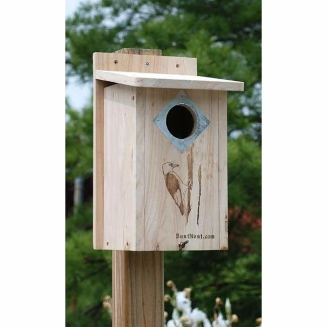BestNest Post / Pole Mounted Houses Classic Three-Woodpecker House 3 BestNest Post / Pole Mounted Houses Classic Three-Woodpecker House