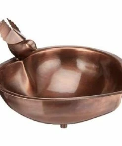 Achla Copper Colored Heart Shaped Bird Bath