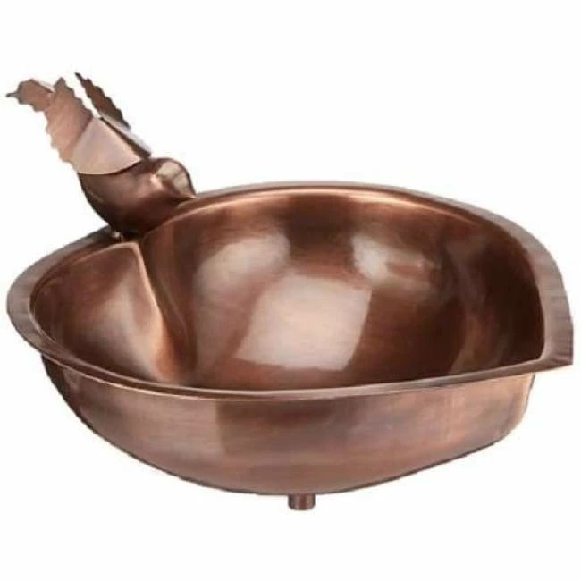 Achla Copper Colored Heart Shaped Bird Bath 3 Achla Copper Colored Heart Shaped Bird Bath