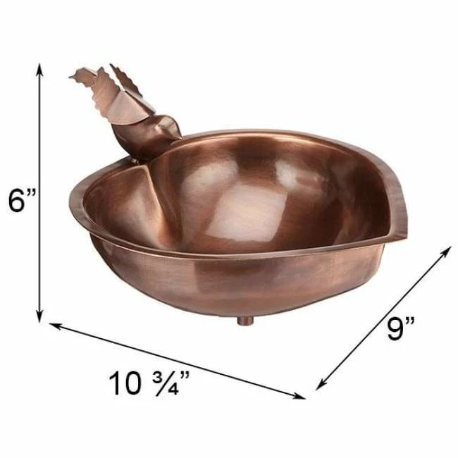 Achla Copper Colored Heart Shaped Bird Bath 4 Achla Copper Colored Heart Shaped Bird Bath