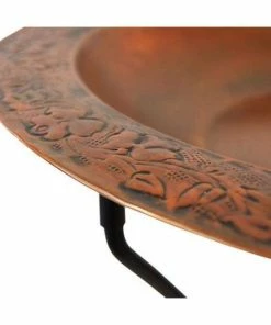 Ancient Graffiti Copper Plated Steel Bird Bath And Stand Standing Bird Baths 7 Ancient Graffiti Copper Plated Steel Bird Bath And Stand Standing Bird Baths