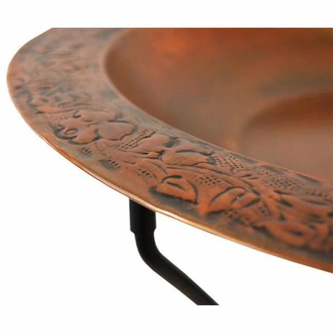 Ancient Graffiti Copper Plated Steel Bird Bath And Stand Standing Bird Baths 5 Ancient Graffiti Copper Plated Steel Bird Bath And Stand Standing Bird Baths