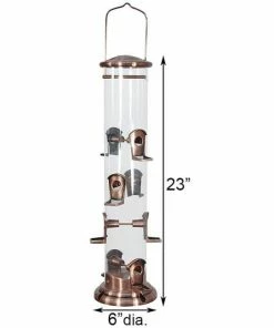 Woodlink Hanging Feeders Copper Mega Tube Bird Feeder