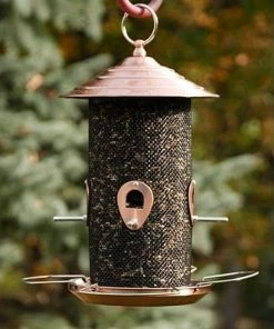 Woodlink Hanging Feeders Copper Mixed Seed Mesh Bird Feeder